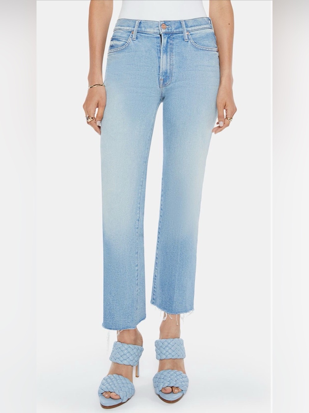 MOTHER The Kick It Ankle Fray in Can You Dig It Size 33
